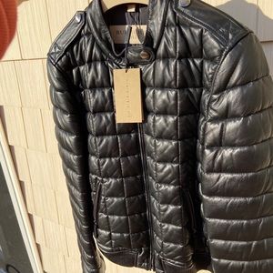 Burberry tufted leather jacket